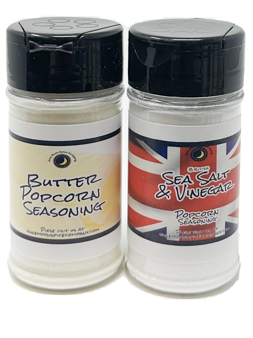POPCORN SEASONINGS | 2 Pack | Butter Flavor | British Sea Salt & Vinegar
