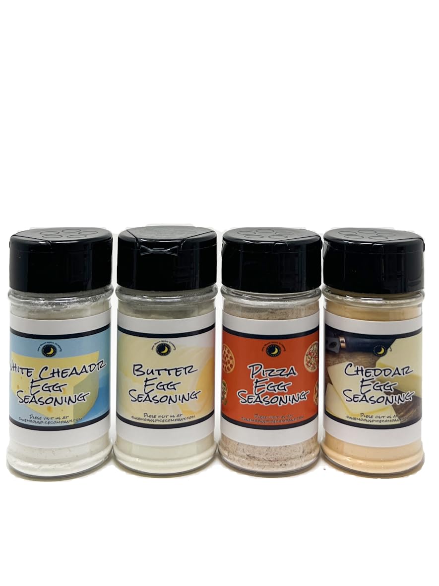 Egg Seasonings | Variety 4 Pack | Butter | Pizza | Cheddar | White Cheddar