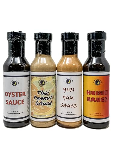 Asian Sauce | Variety 4 Pack | Hoisin Sauce | Oyster Sauce | Yum Yum Sauce | Thai Peanut