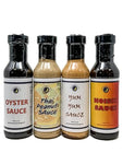 Asian Sauce | Variety 4 Pack | Hoisin Sauce | Oyster Sauce | Yum Yum Sauce | Thai Peanut