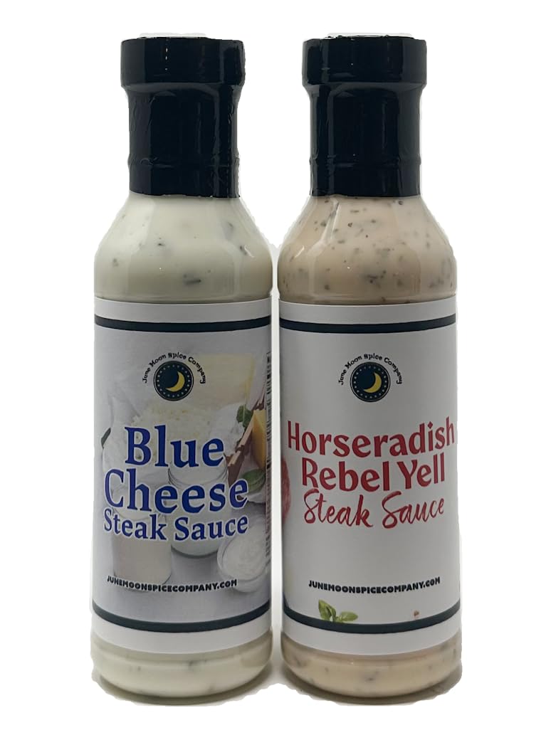 Steak Sauce Variety 2 Pack | Horseradish Rebel Yell Steak Sauce | Blue Cheese & Chive Steak Sauce