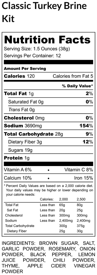 Classic Turkey Brine and Seasoning Kit