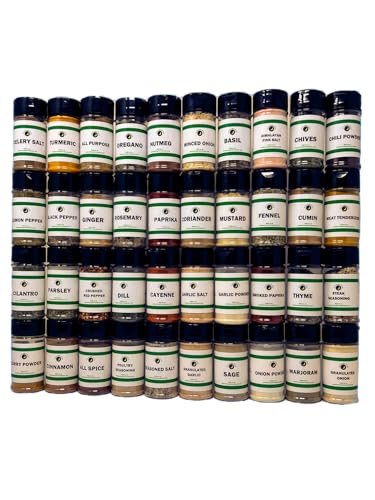 Premium | Ultimate Pantry Seasoning, Herb, Spice and Seasoned Salt Set | Variety or Gift Pack | 40 Count