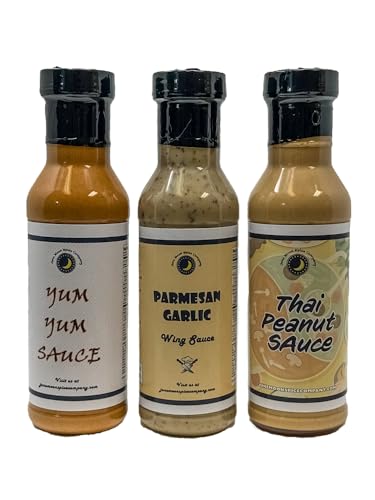 Asian Sauce 3 Pack | Yum Yum Sauce | Thai Peanut Sauce | Parmesan Garlic Sauce