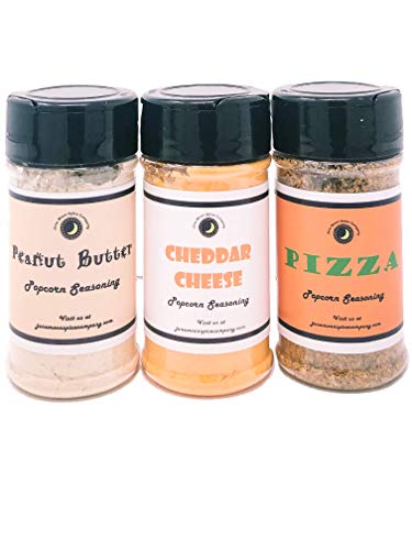 Popcorn Seasoning 3 Pack | Peanut Butter | Pizza | Cheddar Cheese