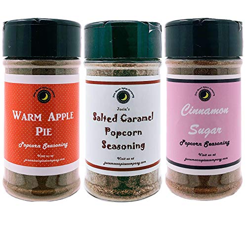 Popcorn Seasoning Variety 3 Pack | Salted Caramel | Cinnamon Sugar | Apple Pie