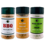 Popcorn Seasoning 3 Pack | Sour Cream & Onion | BBQ | Nacho Cheese