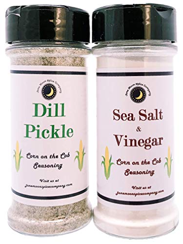 Corn on the Cob Seasonings Variety 2 Pack | Sea Salt & Vinegar | DIll Pickle