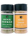 Popcorn Seasoning 2 Pack | Dill Pickle | Nacho Cheese