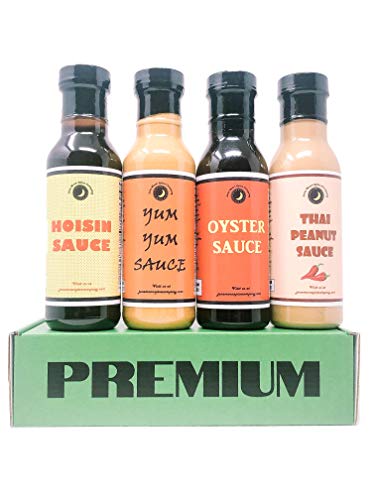Asian Sauce | Variety 4 Pack | Hoisin Sauce | Oyster Sauce | Yum Yum Sauce | Thai Peanut