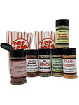 Popcorn Seasoning 6 Pack | Parmesan Rosemary | Lemon Parmesan | Taco | Cinnamon Sugar | Smoked Parmesan | Ranch