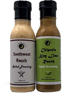 Salad Dressing 2 Pack | Southwest Ranch Dressing | Chipotle Key Lime Ranch Dressing