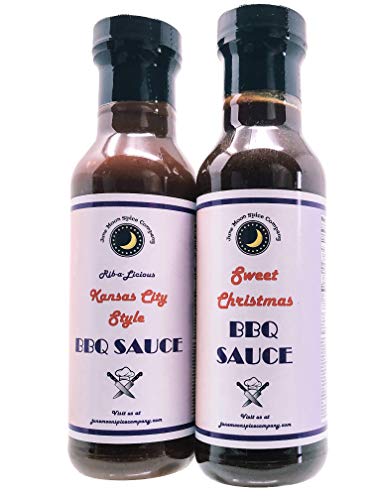 BBQ Sauce Variety 2 Pack | Sweet Christmas Maple Brown Sugar | Kansas City Style BBQ Sauce