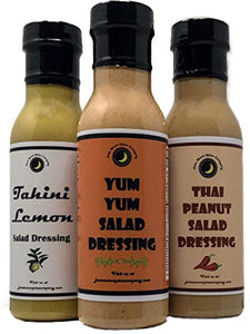 Salad Dressing 3 Pack | Tahini Lemon | Thai Peanut | Yum Yum