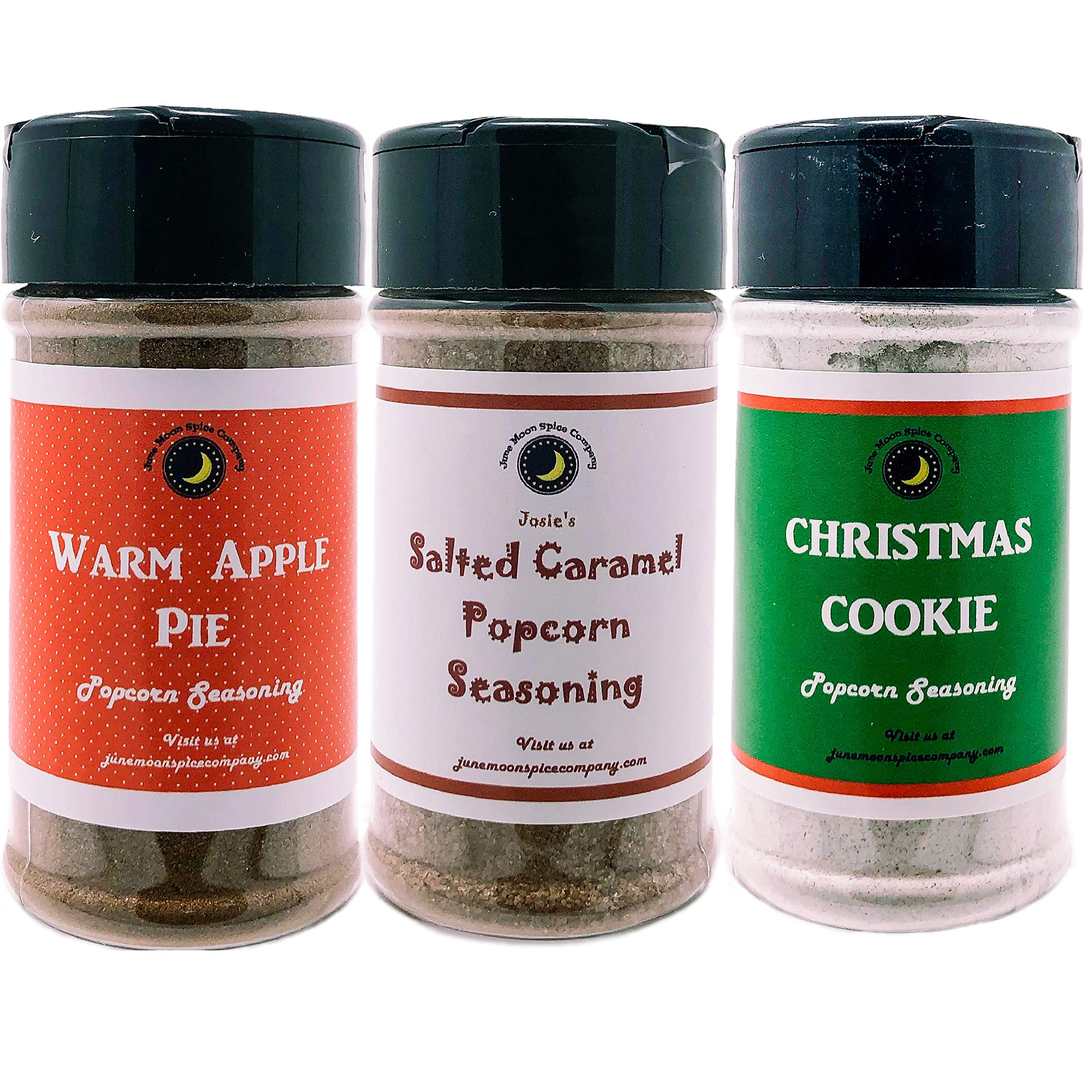 Popcorn Seasoning 3 Pack | Salted Caramel | Warm Apple Pie | Christmas Cookie